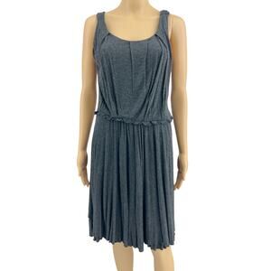 Betsey Johnson Gray Fairycore Asymmetrical Tiered Mini Dress Pixie Sz 14